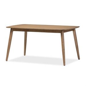 Bowery Hill Mid-Century Dining Table in French Oak Veneered | Cymax