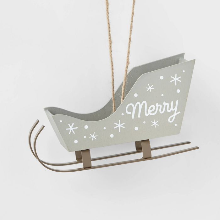 Merry Sled Christmas Tree Ornament - Wondershop&#8482; | Target