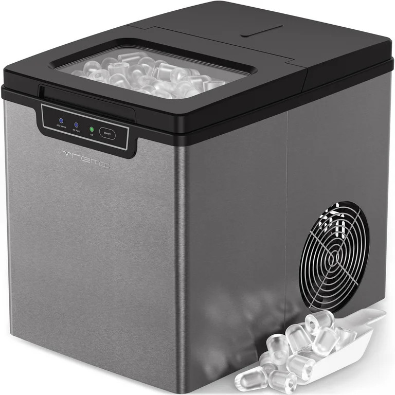 Vremi Very Nice Ice Maker for Countertop - Fast 8-Minute Ice Production - Beautiful Bullet-Shaped... | Walmart (US)