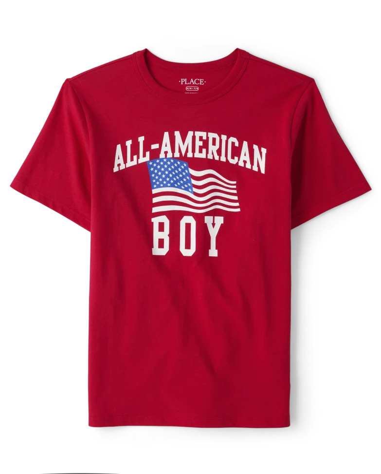 Boys Matching Family All-American Boy Graphic Tee - ruby | The Children's Place