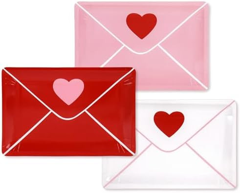 FYSUIMU 48Pcs Valentine's Day Paper Plates Disposable Plate Pink Red White Love Letter Dinner Pla... | Amazon (US)