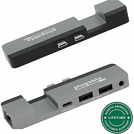 Plugable 5 in 1 USB C Hub Multiport Adapter for MacBook Pro 1416 Inch and Macbook Air M2 designed... | Office Depot and OfficeMax 