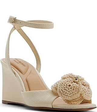 Ted Baker London Bridget Crochet Flower Ankle Wrap Wedge Sandals -  6.5 | Dillard's