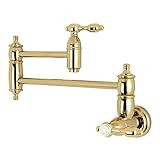 Kingston Brass KS3102TAL Tudor Pot Filler, Polished Brass | Amazon (US)