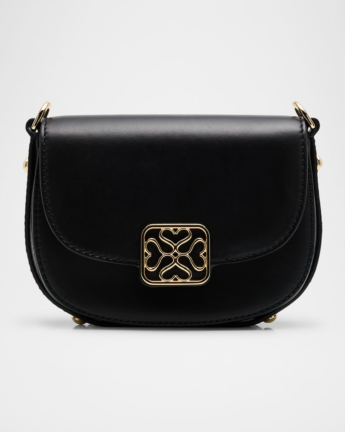 Bay Mini Leather Saddle Crossbody Bag | Neiman Marcus