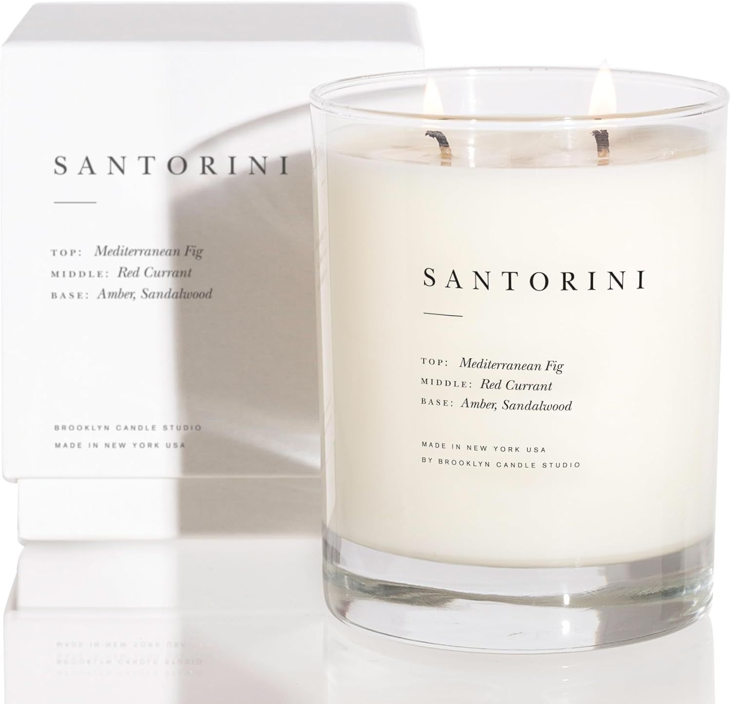 Brooklyn Candle Studio Santorini Escapist Candle - Luxury Scented Candle, Vegan Soy Wax, Hand Pou... | Amazon (US)