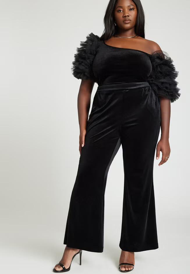 Flare Leg Tuxedo Trouser | Eloquii