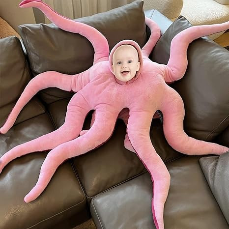 XKCL Baby Octopus Costume, Wearable Giant Stuffed Animal - Fun Dress Up Gift for Boys & Girls Bir... | Amazon (US)