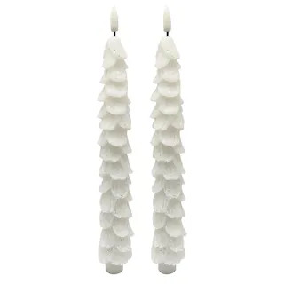 11" White Christmas Tree LED Wax Taper Candles, 2ct. by Ashland® | Michaels Stores