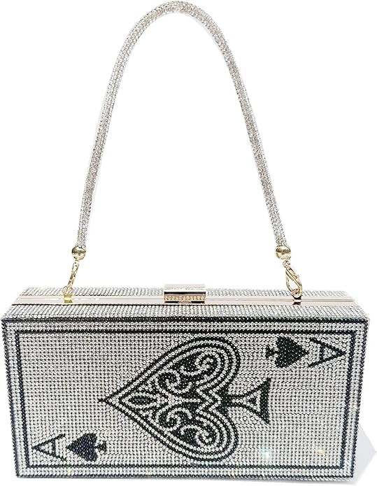 pearl&she Diamond Women Evening Handbags Purse Minaudiere Clutch Bag,Stack of Cash Dollars Crysta... | Amazon (US)