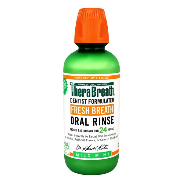 TheraBreath 24-Hour Fresh Breath Oral Rinse, Mild Mint, 16 fl OZ | CVS