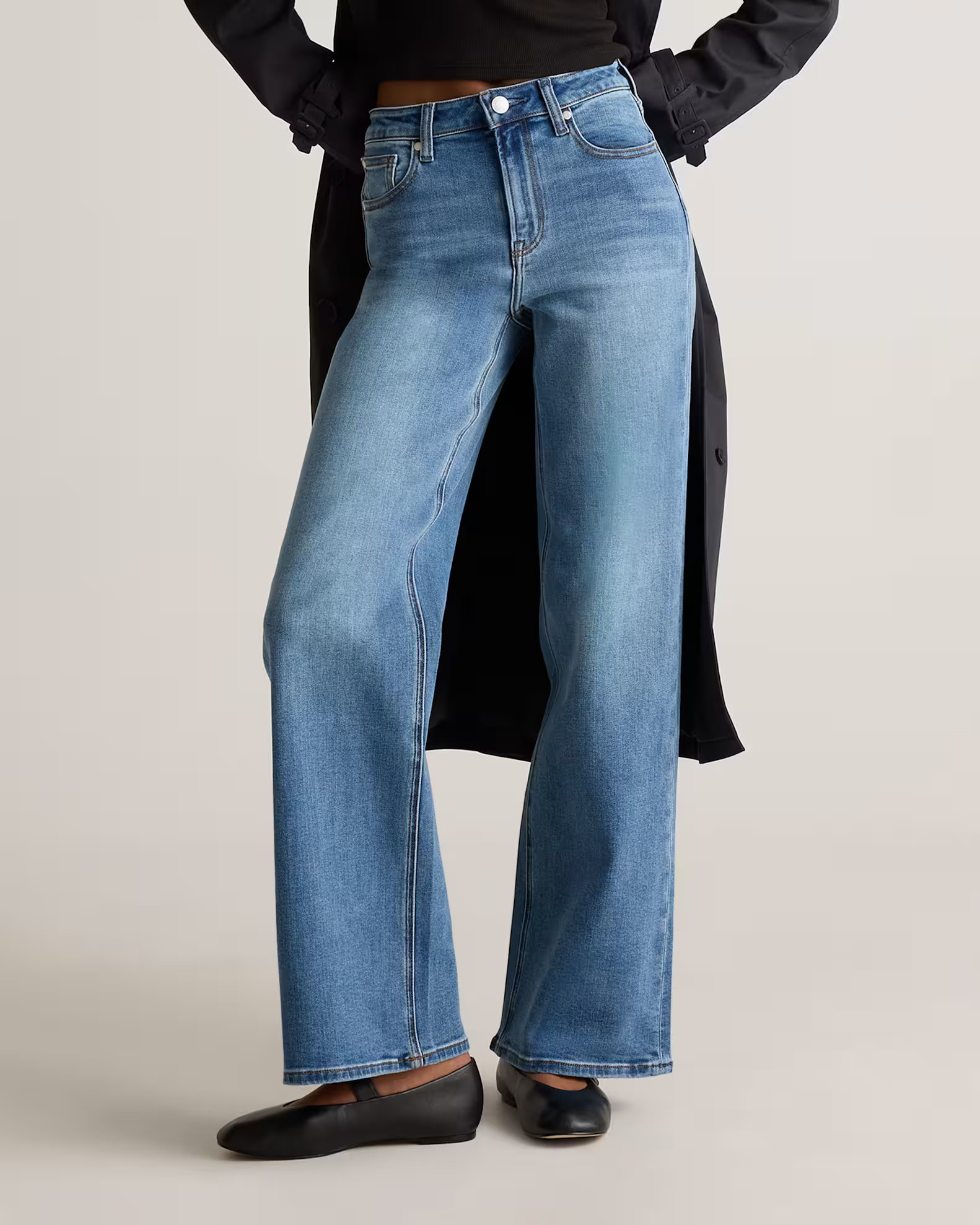 Bella Stretch Wide Leg Jeans | Quince