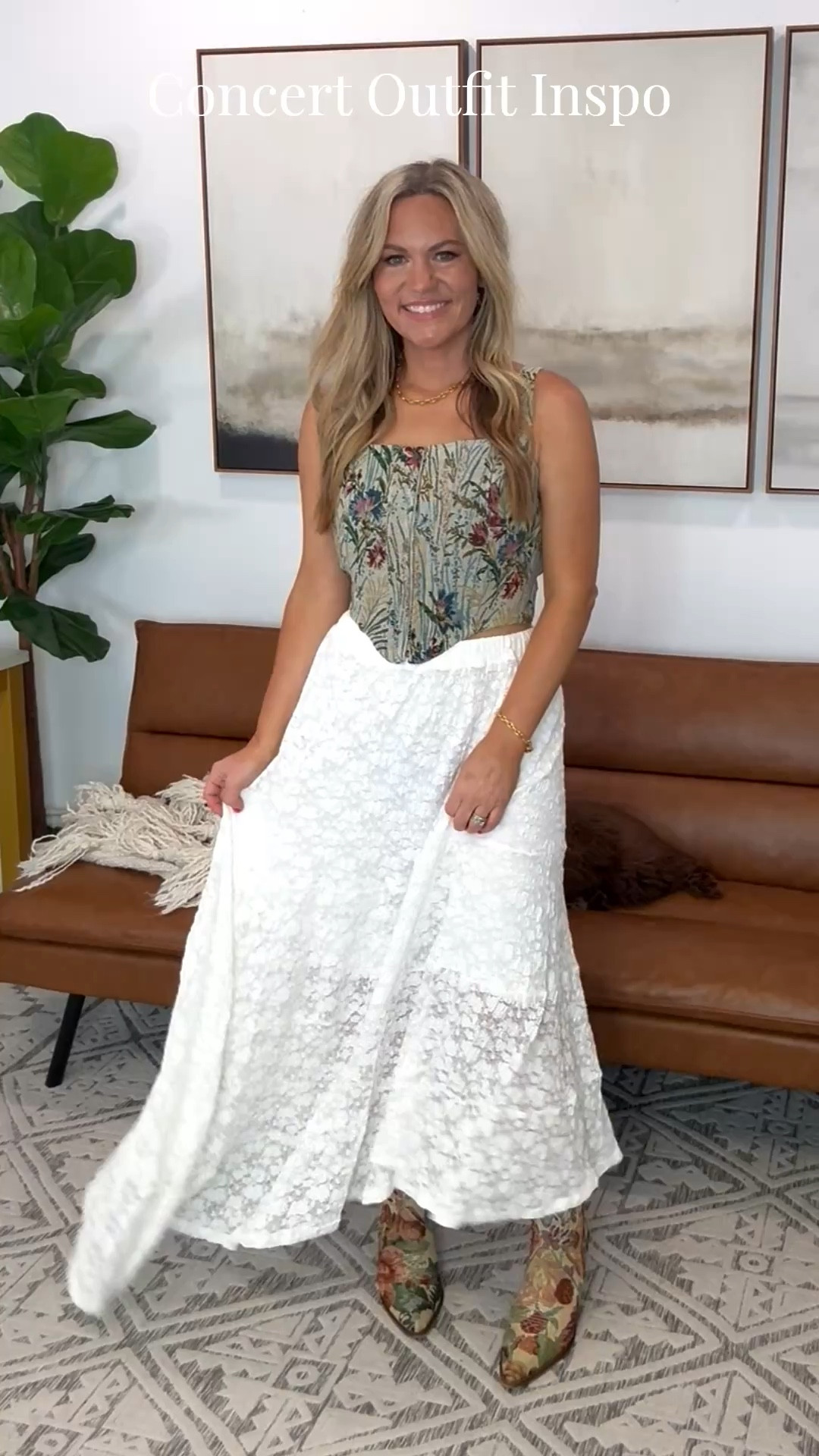 Partnered with VICI for a concert festival look with a softer edge. Structured bodice with a flowing lace skirt, finished with western boots to keep it grounded and wearable all day into night. Use code AUDRIE35 for 35% off.

VICI dress, VICI outfit, concert outfit, festival style, western inspired look, lace skirt outfit, summer outfit, AudrieDollins

#LTKFestival #LTKOver40 #LTKSeasonal