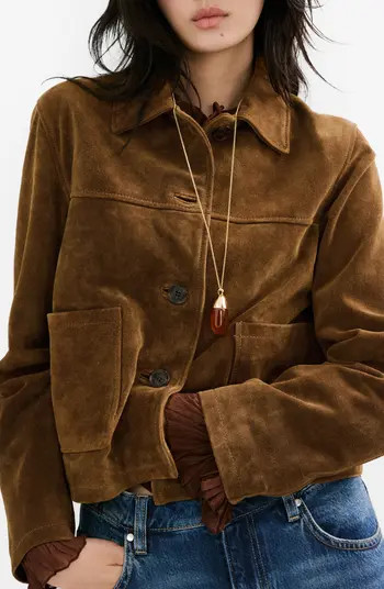 Laura Crop Suede Jacket | Nordstrom