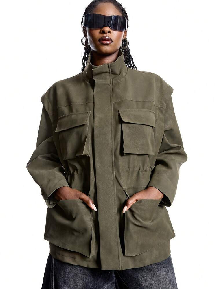 $59.32
-33%
$88.19
Pay now, in 4 payments of $14.83, or pay over time with monthly financing.

Free Shipping
LYSMO Autumn/Winter Solid Color PU Multi-Pocket Loose Plus Size Jacket, Punk Casual Style, Adjustable Waist Detail, X-Shaped Silhouette, Unisex Design
Size
US
12 (0XL)
14 (1XL)
16 (2XL)
18 (3XL)
1 Left
20 (4XL)
1 Left
Regular Sizes
Check My Size
Size Guide
Not your size? Tell us
 | SHEIN