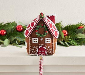 Gingerbread House Stocking Holders | Pottery Barn Kids