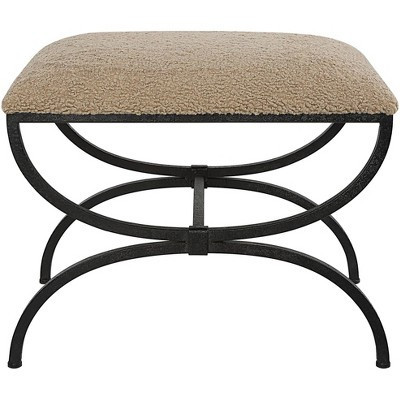 Uttermost Hacienda 24" Wide Black and Latte Small Bench | Target
