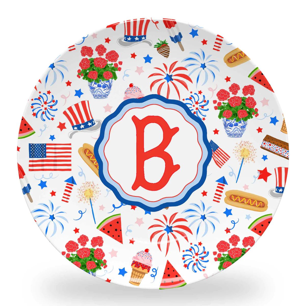 Patriotic Party Set of (4) Personalized 10 | Taylor Beach Design