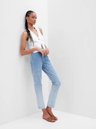 High Rise Ombre Cheeky Straight Jeans with Washwell | Gap (US)