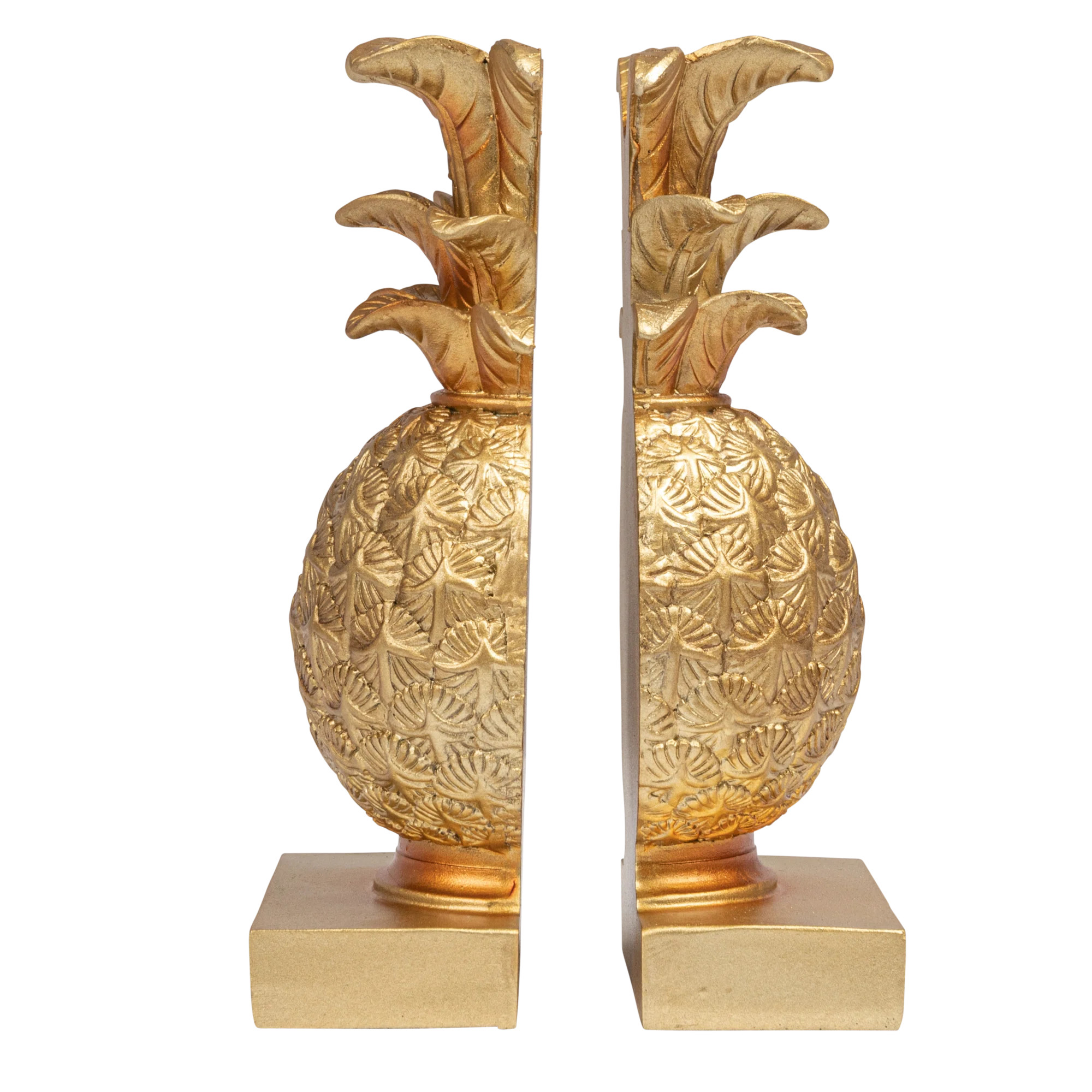 Gustave Decorative Pineapple Resin Bookends (Set of 2) | Wayfair North America