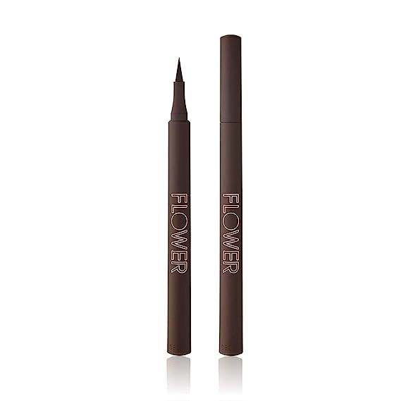 Liquid Eyeliner by FLOWER BEAUTY | Long-lasting Forever Wear Winged Liner (Dark & Stormy) | Amazon (US)