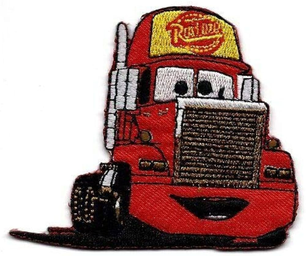 Mack Super-Liner Superliner Truck Carrying Lightning McQueen red Race car in Cars Movie Embroider... | Amazon (US)