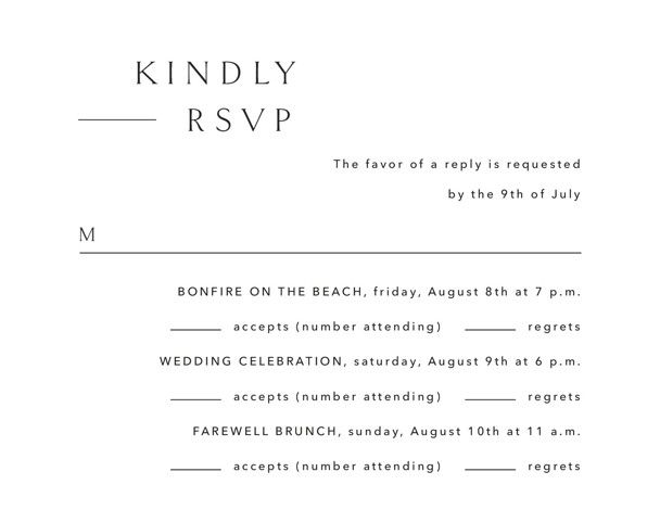 "Rhythmic" - Customizable Multi-event Rsvp Cards in White by Jennifer Postorino. | Minted
