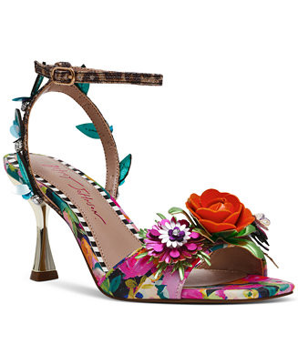 Women's Karra Flower-Embellished High-Heel Dress Sandals | Macy's