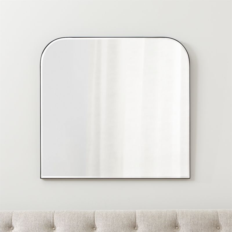 Edge Black Arch Wall Mirror + Reviews | Crate & Barrel | Crate & Barrel