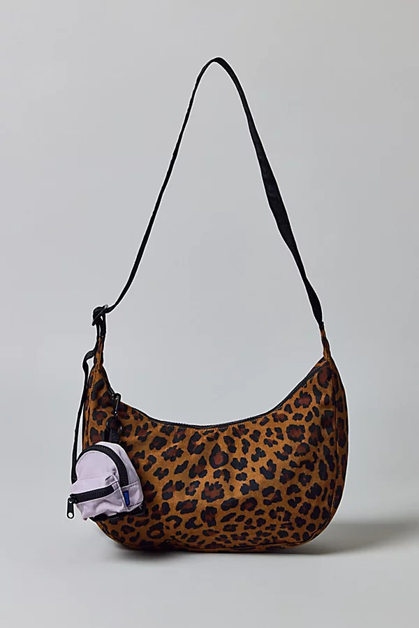 BAGGU Medium Nylon Crescent Bag in Leopard at Urban Outfitters | Urban Outfitters (US and RoW)