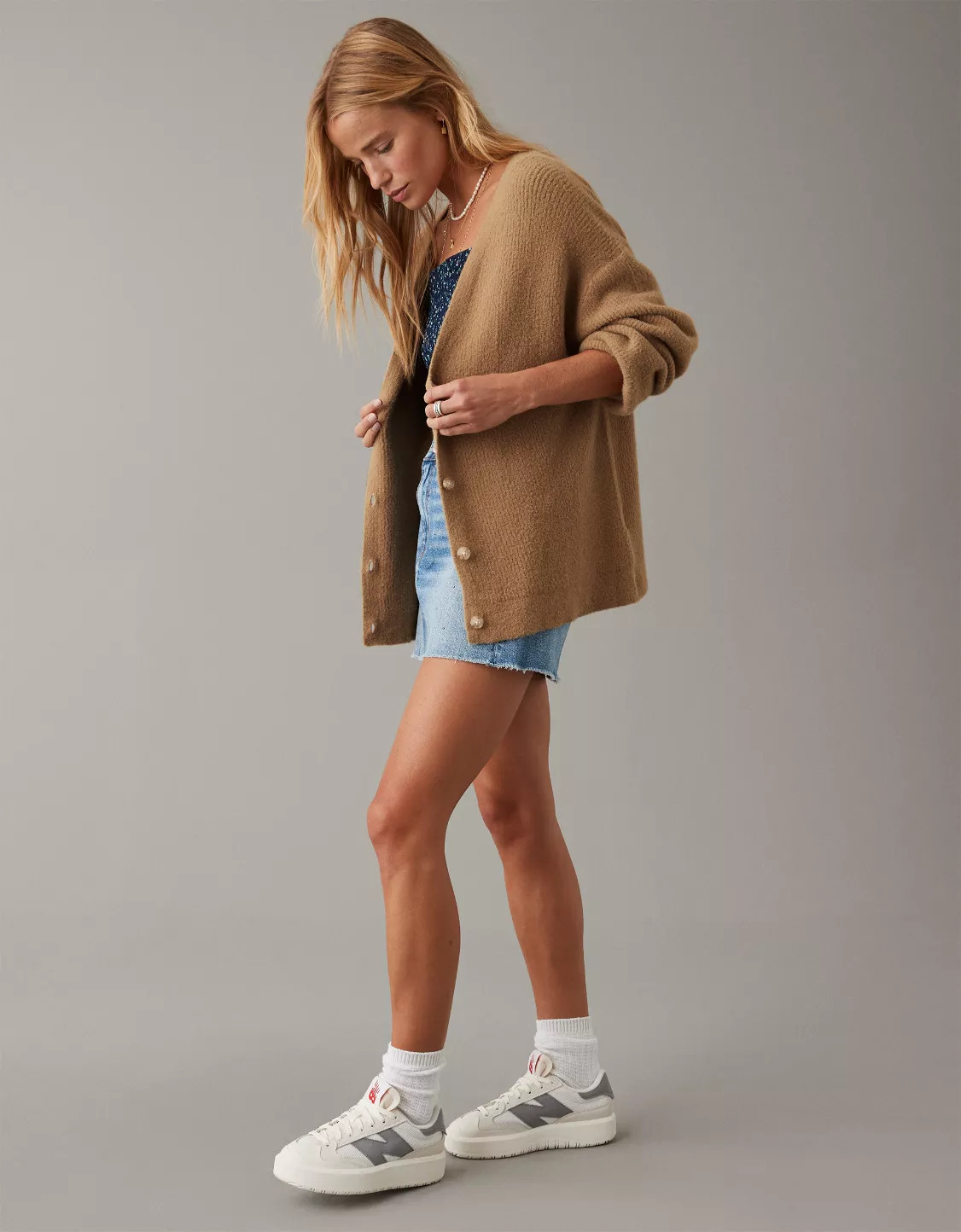 AE Oversized Button-Front Cardigan | American Eagle Outfitters (US & CA)