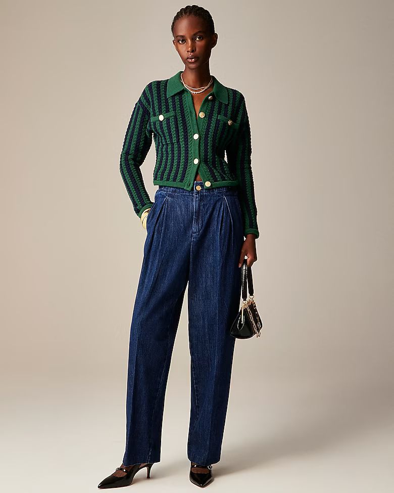 Tapered jean with pleats in 1984 rigid | J. Crew US