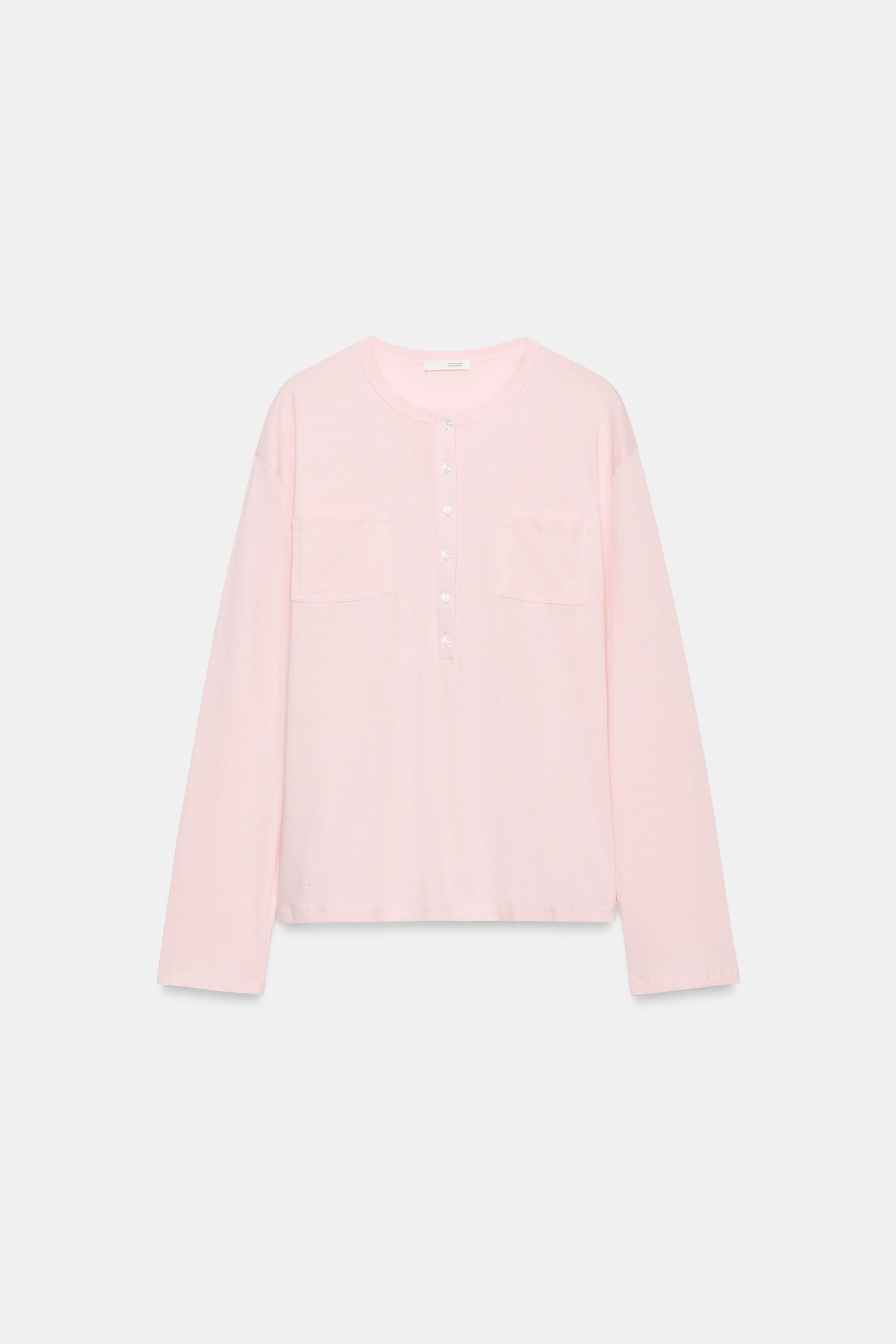 HENLEY T-SHIRT WITH POCKETS | Zara US