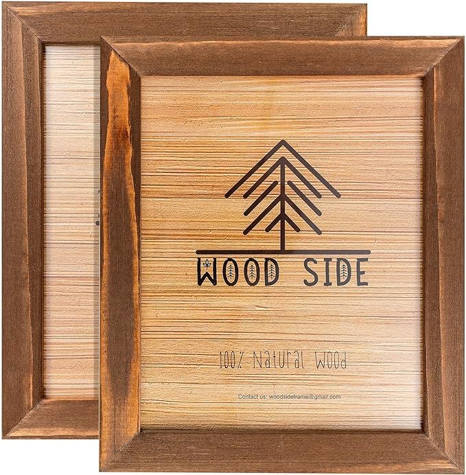 Rustic Wooden Picture Frame 8x10 - Honey Brown - Set of 2-100% Natural Eco Solid Wood and High De... | Amazon (US)