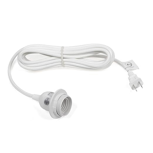 Rustic State Fabric Cord for Hanging Pendant Lamp Fixture - 15 Feet Decorative Braided Flexible C... | Amazon (US)