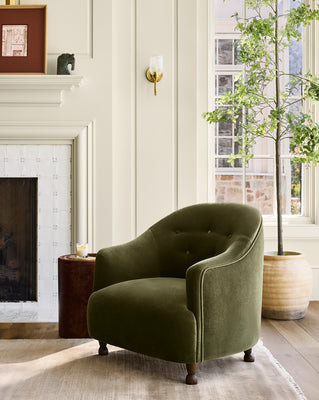 Toussaint Lounge Chair Cognac Velvet | McGee & Co. (US)