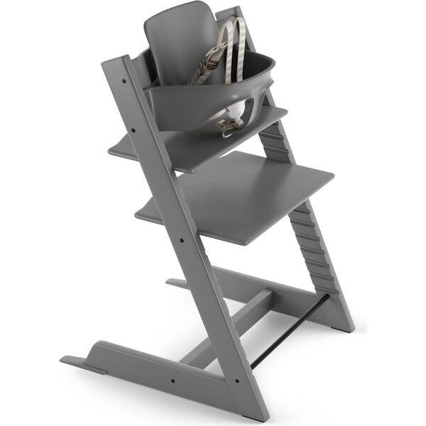 Tripp Trapp® High Chair (includes Tripp Trapp® + Baby set), Storm Grey | Maisonette