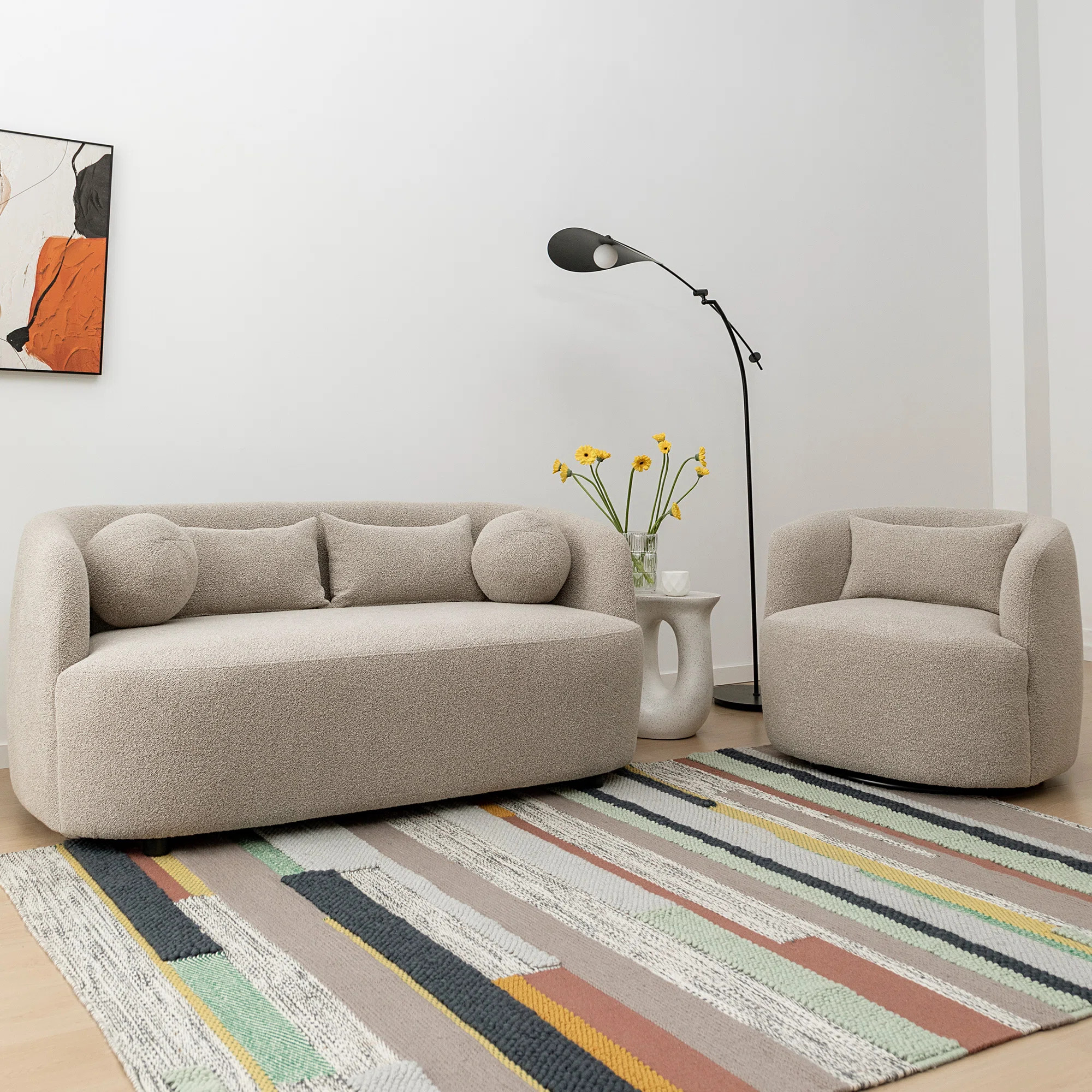 Lytham 2 - Piece Boucle Living Room Set | Wayfair North America