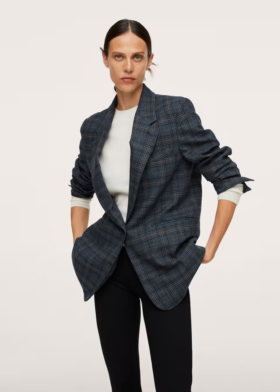 Structured textured blazer | MANGO (US)