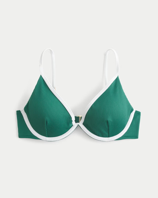 Women's Ribbed Underwire Bikini Top | Women's Swimwear | HollisterCo.com | Hollister (US)