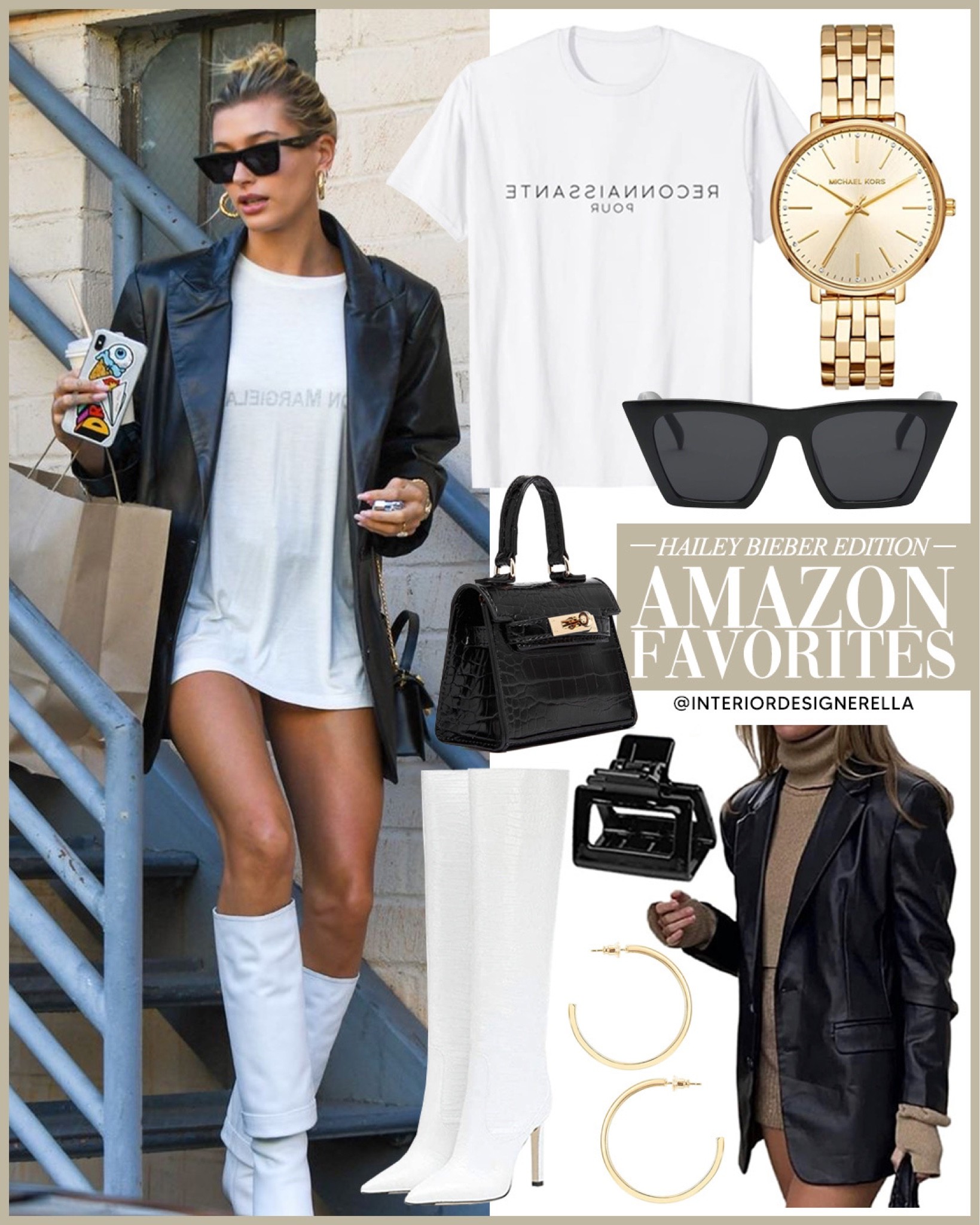 Recreating Hailey Bieber’s look with Amazon finds! So excited for this $22 tee to come in the mail!!🤩 To shop, follow me @interiordesignerella in the free @shop.LTK app & then screenshot pic above to get instant links in your screenshot section of the LTK app! I post a lot on my LTK, so faster to shop via screenshot than to scroll!💕Xo!!! #LTKspring #amazonfashion #amazonfinds #ltkfashion #liketkit #haileybieberstyle

#LTKunder50 #LTKitbag #LTKsalealert