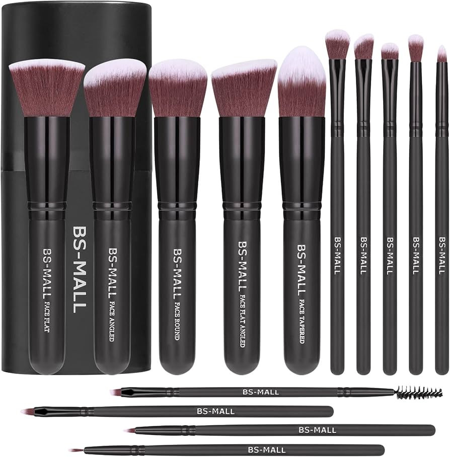 Makeup Brushes BS-MALL Premium Synthetic Foundation Powder Concealers Eye Shadows Makeup 14 Pcs B... | Amazon (US)