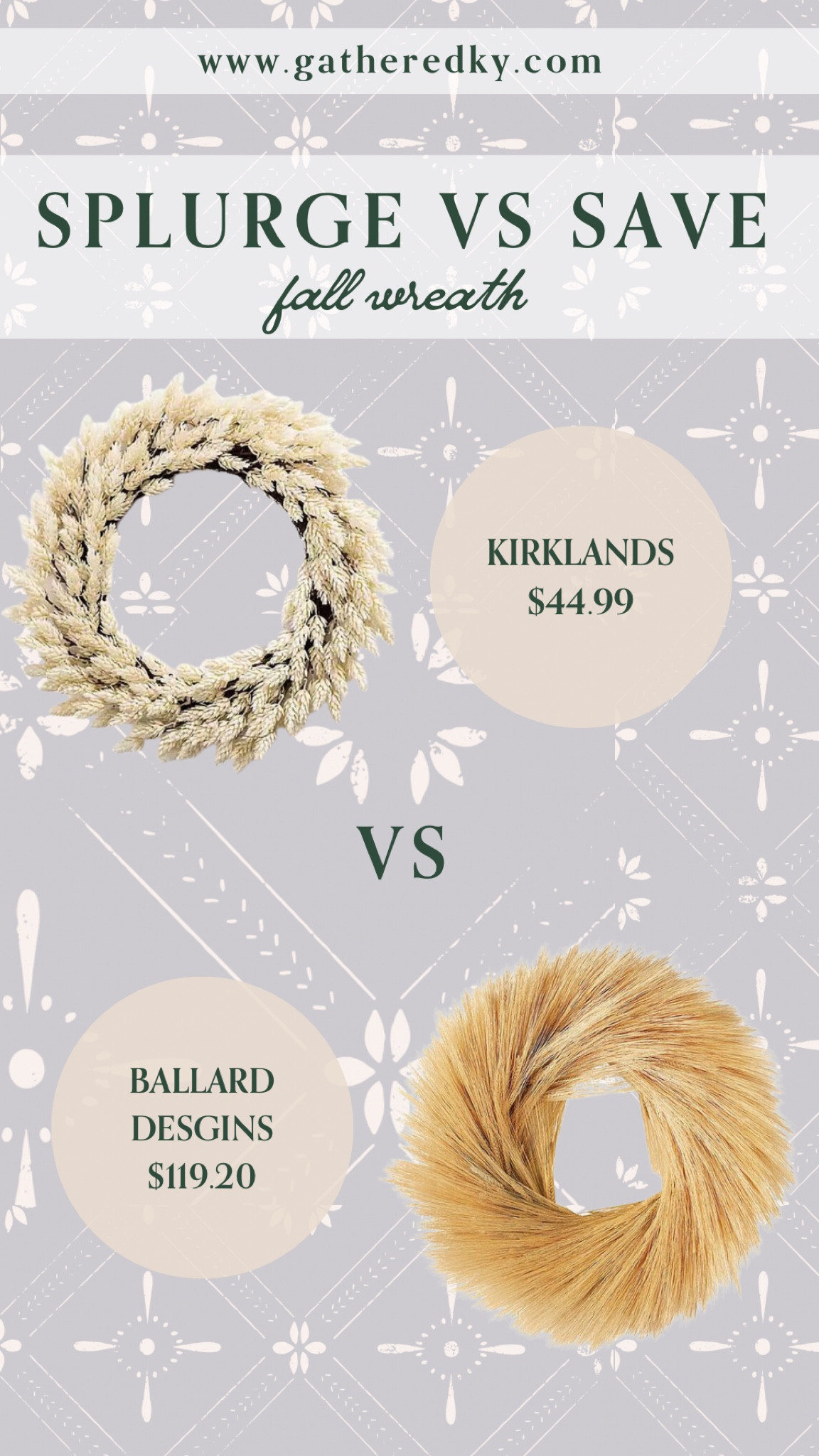Splurge vs. Save: Fall Wreath 

Kirkland’s, Ballard Designs, Fall Decor 

#LTKhome #LTKSeasonal