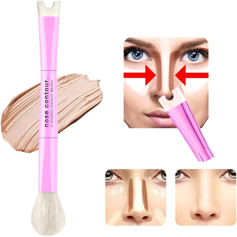 Nose Contour Makeup Brush for Sculpting and Defining Nose Contour, Precision Duo Contour Brush, I... | Amazon (US)