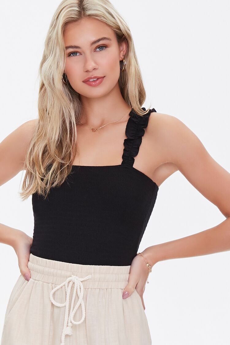 Ruffled Smocked Crop Top | Forever 21 (US)