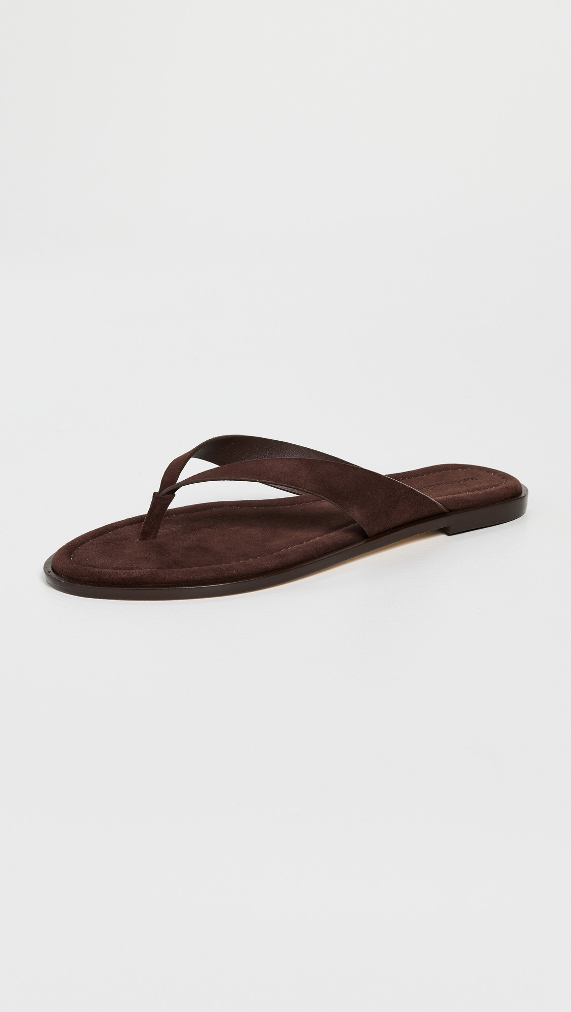 Reformation Jessie Thong Sandals Espresso Suede 7 | Shopbop