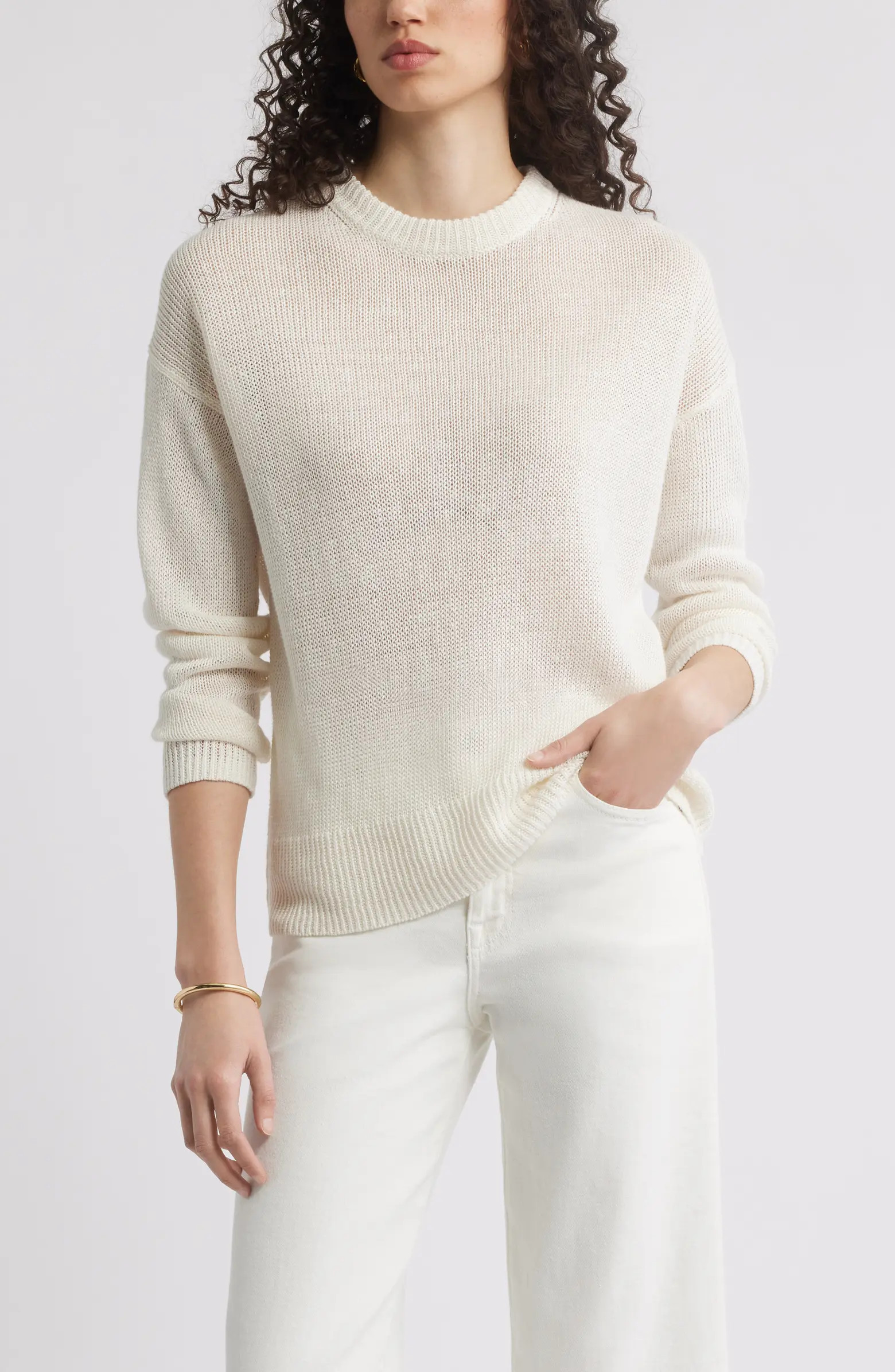 Nordstrom Open Knit Linen Sweater | Nordstrom | Nordstrom