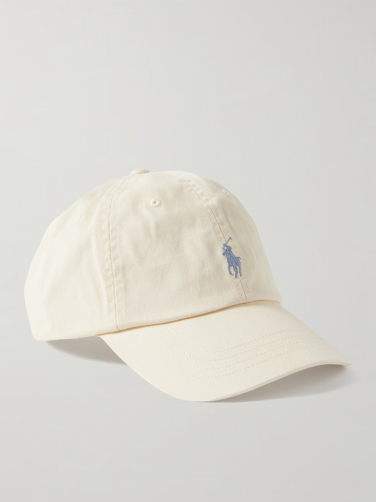 Polo Ralph Lauren - Embroidered Cotton-twill Baseball Cap - Cream | NET-A-PORTER (US)