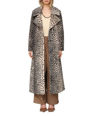 Cheetah Print Belted Faux Fur Maxi Coat | Bloomingdale's (US)