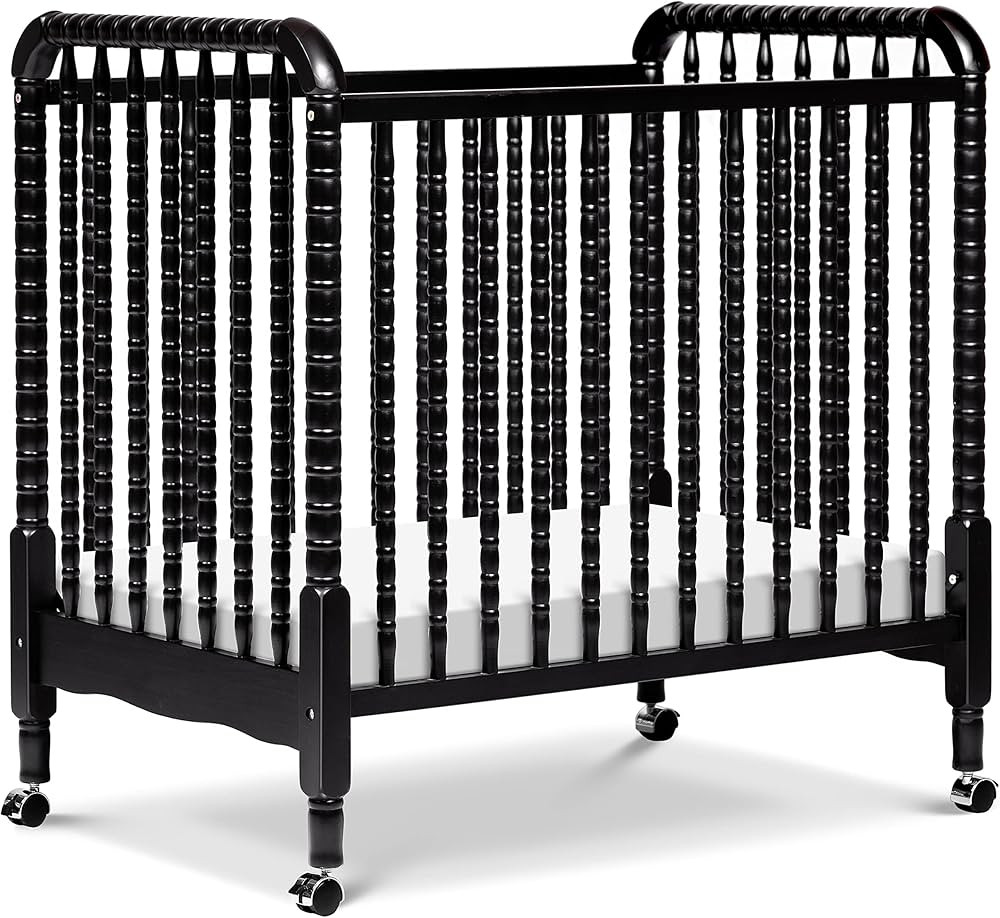 DaVinci Jenny Lind 3-in-1 Convertible Mini Crib in Ebony, Removable Wheels, Greenguard Gold Certi... | Amazon (US)